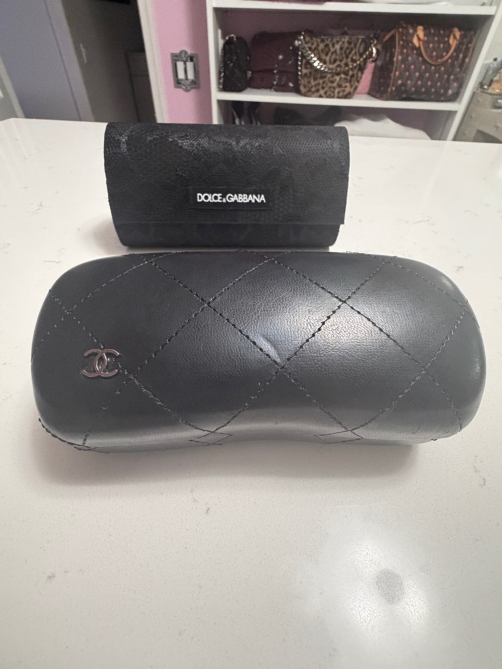 Lot of 2 Chanel sunglasses case and Dolce & Gabbana sunglasses case!